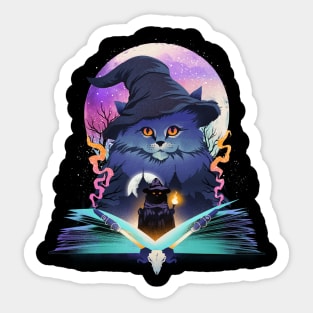 Book of Cat Wizard Sticker